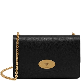 Mulberry Small Darley Black Classic Grain Taske